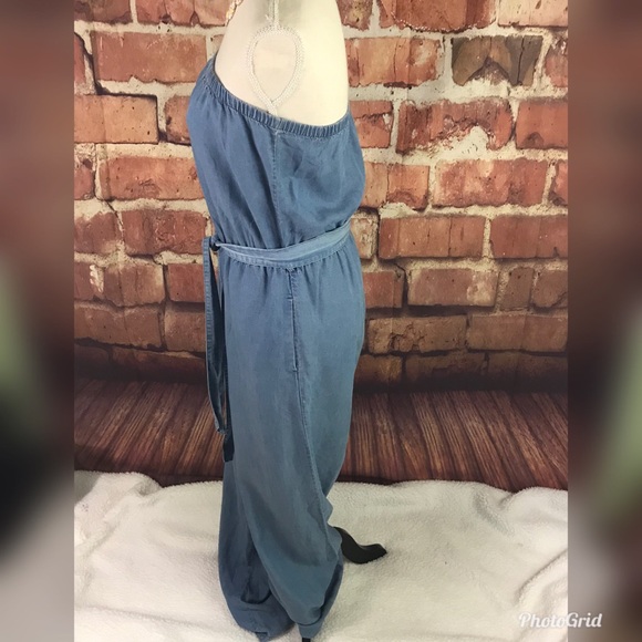 FOREVER 21 Strapless Chambray Jumpsuit - Picture 4 of 8